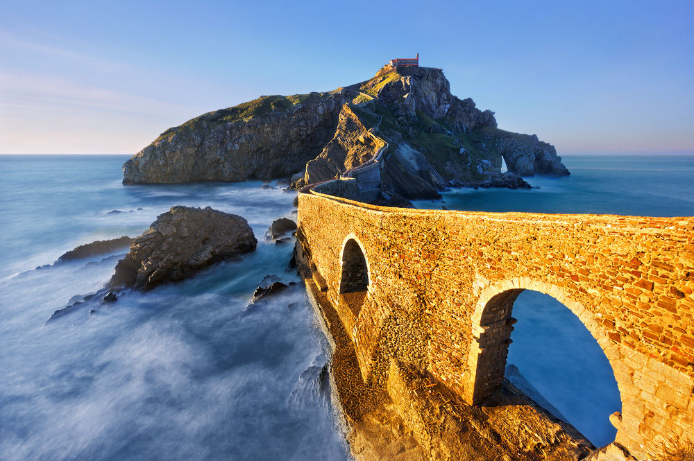 San Juan de Gaztelugatxe island and winding stone staircase