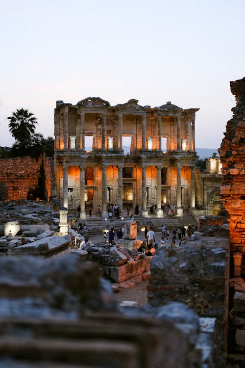Library of Celsus at Ephesus, ancient Roman library in Izmir, Turkey